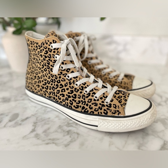 Converse All Star Classic High Top Leopard Cheetah Print Womens Size 10.5 - Picture 3 of 11